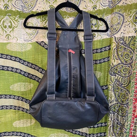 Vintage Black Fahrenheight by Christian Dior Faux Leather Backpack - Picture 8 of 16